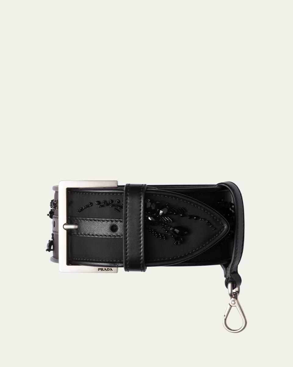 Buckle Embroidered Re-Nylon Wrist Strap